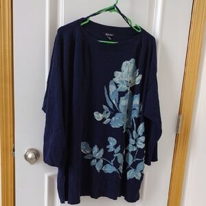 Floral Navy Blue Sweater